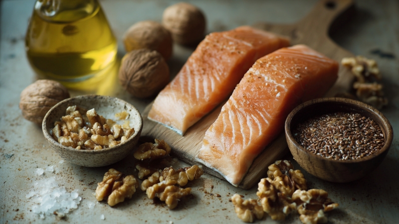 Foods rich in omega-3s and nutrients that support the body during chronic stress