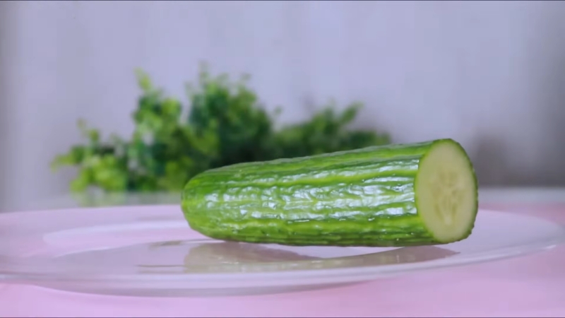 Fresh cucumber used as a natural ingredient for calming and refreshing skin